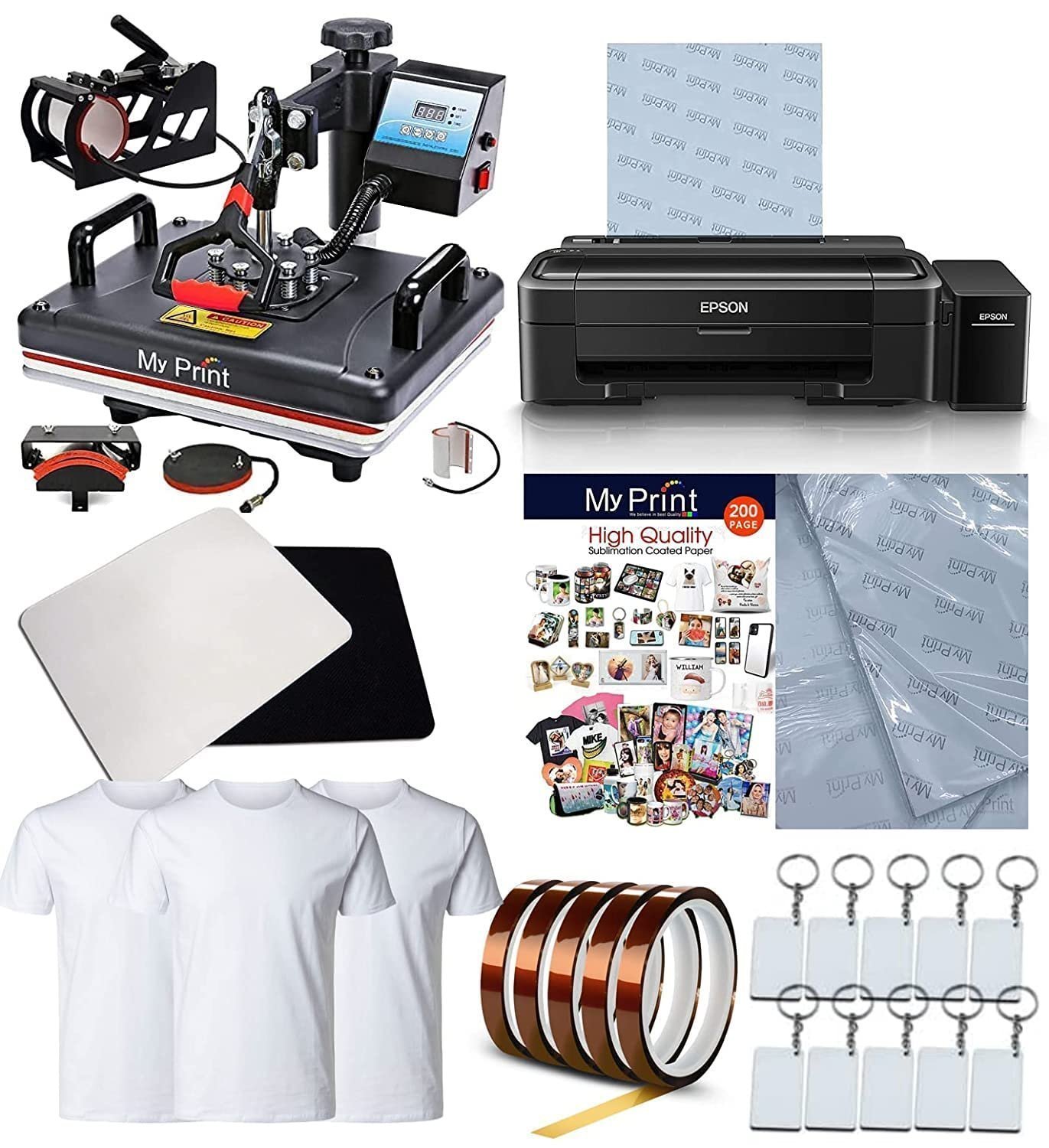MY PRINT | Complete Setup Sublimation Printing | Heat Press Combo 5 in 1 | Printer L130