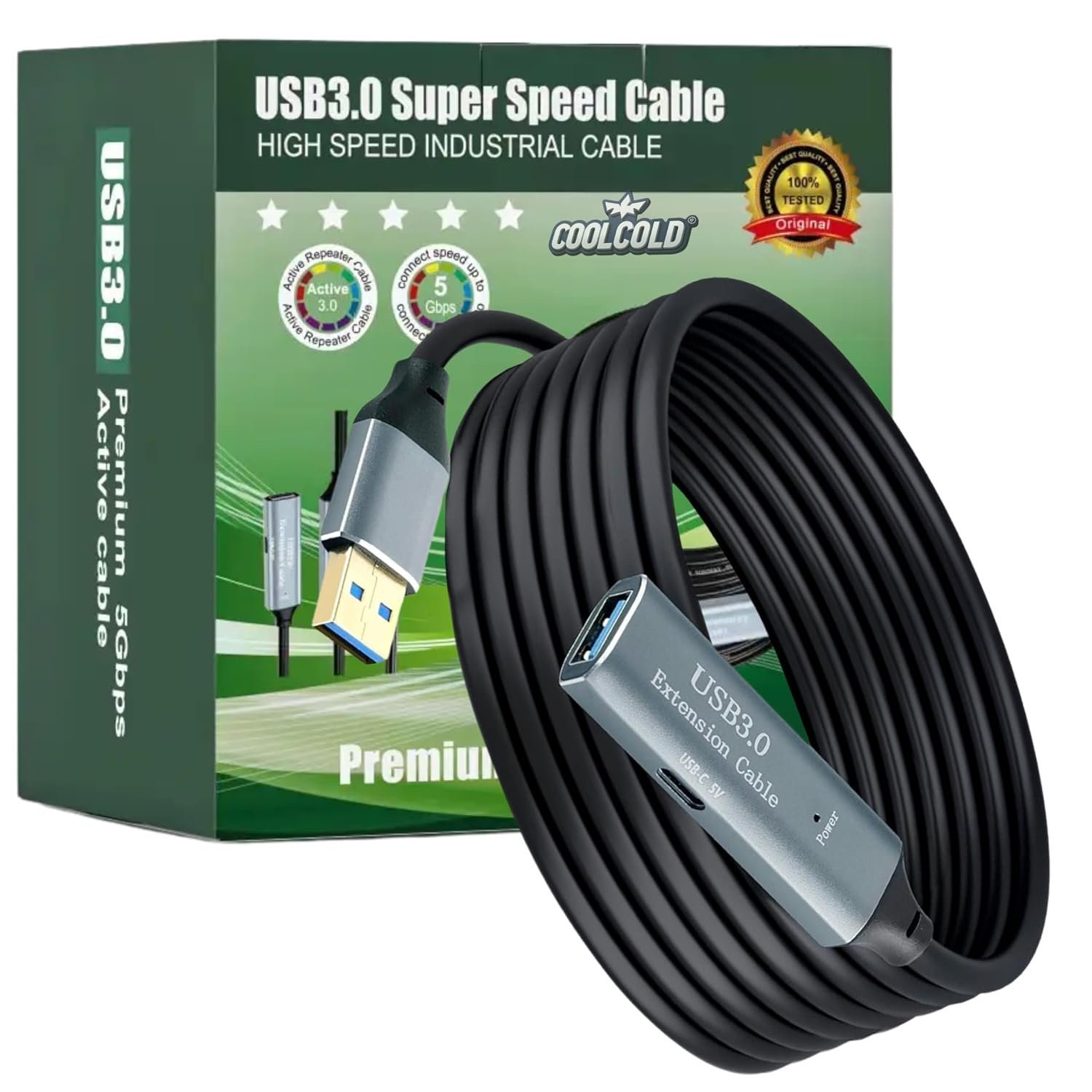 COOLCOLD 5M USB 3.0 Active Extension Cable
